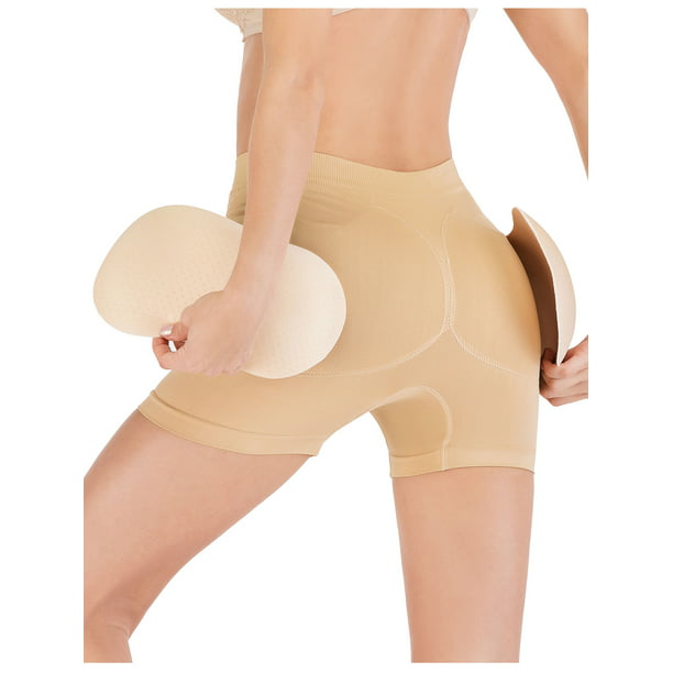 Butt Pads Fake Butt Silicone Buttocks Shaper Panty with Smooth Control Instant Lift and Shape Medium Beige 